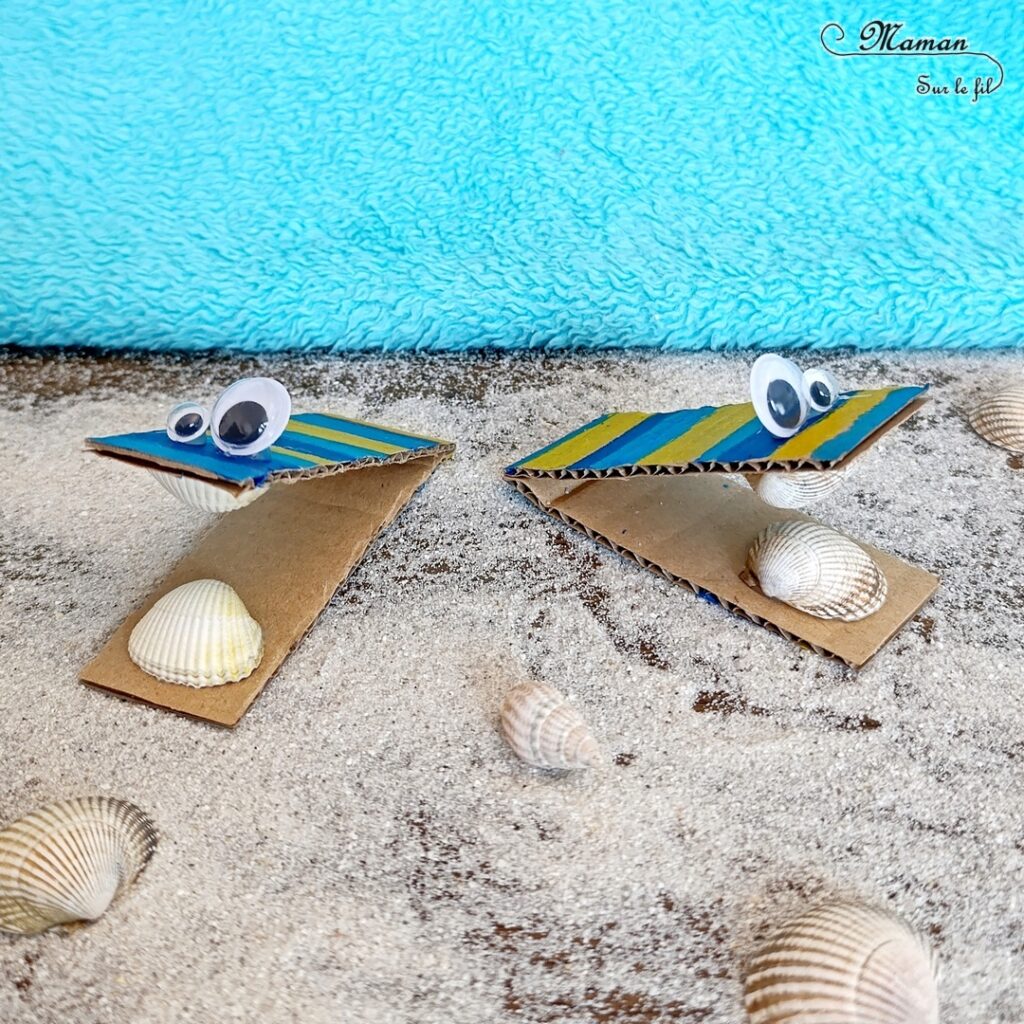 Fabriquer des castagnettes d'été en récup' : activité créative, récup et manuelle enfants - Recyclage, surcyclage de carton et de coquillages - Bricolage rapide pour la fête de la musique - Peinture avec de la gouache en stick - Instruments de musique DIY, fait maison - Thème Fête de la musique, été, plage, coquillages - Bricolage et décoration sympa et facile - Arts visuels maternelle et élémentaire - Cycles 1 et 2 - Créativité - tutoriel photos - mslf