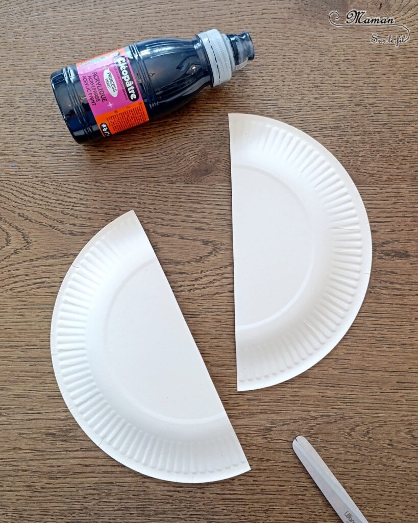 Fabriquer un barbecue avec une assiette en carton : activité créative, récup', peinture et manuelle enfants - Recyclage, surcyclage d'assiettes en carton - Peindre l'assiette en noir - Peinture au papier aluminium, relief, texture et dégradé de peinture pour le feu - Système d'attache parisienne pour ouvrir et fermer le couvercle - Découpage, collage de papier carton ondulé - Bricolage facile pour jeu DIY - Thème camping, vacances, barbecue, été - Bricolage et décoration sympa et facile - Arts visuels maternelle et élémentaire - Cycles 1 et 2 - Créativité - tutoriel photos - mslf