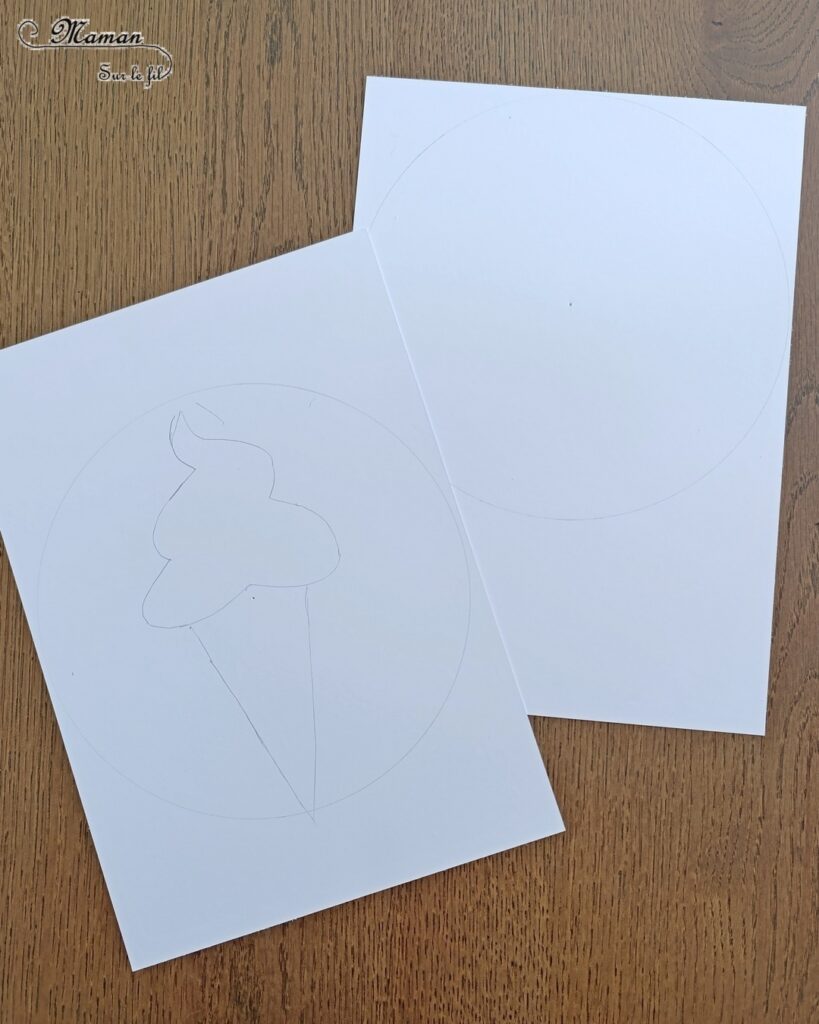 Créer une glace italienne qui change de couleurs : activité créative, peinture et manuelle enfants - Peinture et bricolage ludique avec roue qui tourne - Peinture type aquarelle, géométrie avec tracé de cercle, découpage, dessin et graphismes, attache parisienne - Bricolage facile et rigolo - Thème alimentation, gourmandises sucrées, glaces, été - Bricolage et décoration sympa et facile - Arts visuels maternelle et élémentaire - Cycles 1 et 2 - Créativité - tutoriel photos et vidéo - mslf
