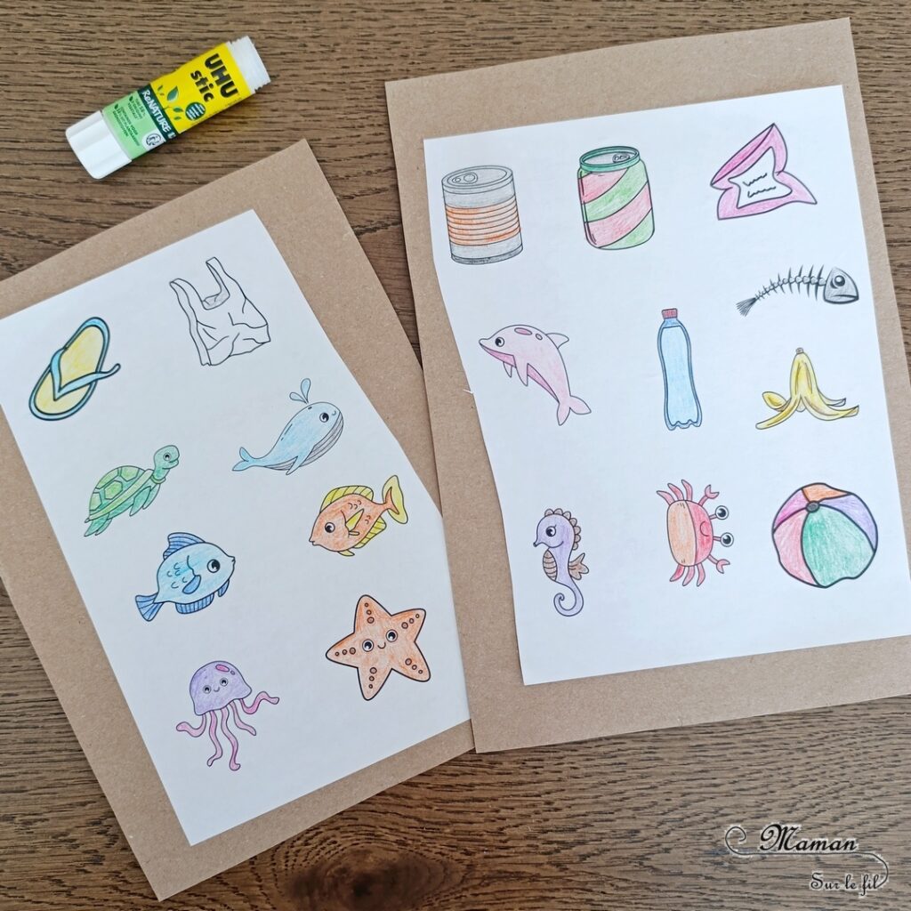 Fabriquer un jeu DIY - La pêche aux déchets : activité créative, peinture, récup' et manuelle enfants - Permet d'aborder l'importance de la protection des océans et des animaux marins, le respect de l'environnement, l'écologie, la gestion et le tri des déchets - Recyclage, surcyclage d'une boite en carton - Peinture, coloriage, dessin, découpage, collage - Pêche à la ligne avec trombone et aimant - Bricolage facile et rigolo - Thème animaux marins, océans, mer, été, respect de l'environnement, déchets - Bricolage et décoration sympa et facile - Arts visuels maternelle et élémentaire - Cycles 1 et 2 - Créativité - tutoriel photos - mslf