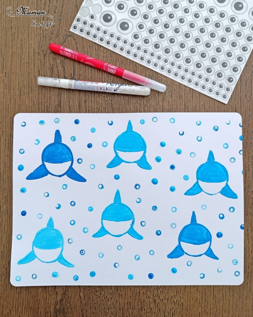 Peindre des requins mignons avec un rouleau de PQ en carton : activité créative, peinture, récup' et manuelle enfants - Recyclage et Surcyclage de rouleaux de papier toilette en carton - Peinture du corps, des nageoires et de l'aileron - Coloriage au pinceau - Dessin de la langue au feutre puis gommettes Yeux - Bulles pour décorer le tour avec des pailles - Bricolage facile et rigolo - Thème animaux marins, océans, mer, été - Bricolage et décoration sympa et facile - Arts visuels maternelle et élémentaire - Cycles 1 et 2 - Créativité - tutoriel photos - mslf