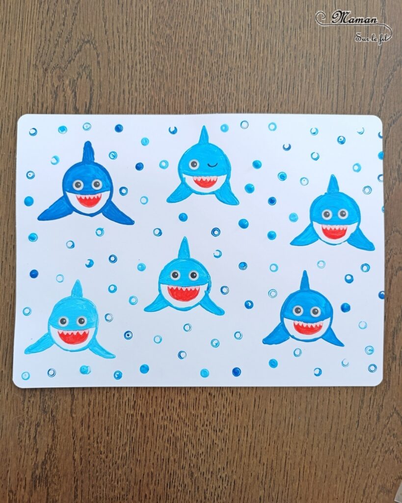 Peindre des requins mignons avec un rouleau de PQ en carton : activité créative, peinture, récup' et manuelle enfants - Recyclage et Surcyclage de rouleaux de papier toilette en carton - Peinture du corps, des nageoires et de l'aileron - Coloriage au pinceau - Dessin de la langue au feutre puis gommettes Yeux - Bulles pour décorer le tour avec des pailles - Bricolage facile et rigolo - Thème animaux marins, océans, mer, été - Bricolage et décoration sympa et facile - Arts visuels maternelle et élémentaire - Cycles 1 et 2 - Créativité - tutoriel photos - mslf