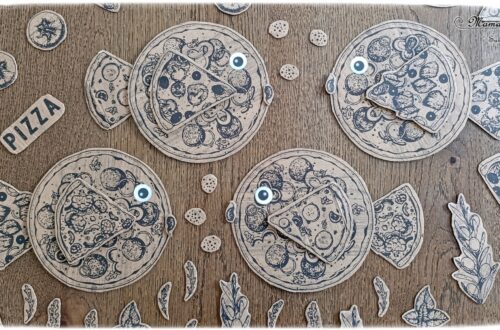 Fabriquer des poissons en récup' de boites à pizza : activité créative, récup' et manuelle enfants - Recyclage et surcyclage de boites à pizza en carton - Découpage et imagination - Mise en place d'une scène de fonds marins : poissons, algues, bulles... - Bricolage facile et rigolo - Découpage, collage - Gommettes Yeux - Thème poissons, animaux marins, mer, océans, été, 1er avril - Bricolage et décoration sympa et facile - Arts visuels maternelle et élémentaire - Cycles 1 et 2 - Créativité - tutoriel photos - mslf
