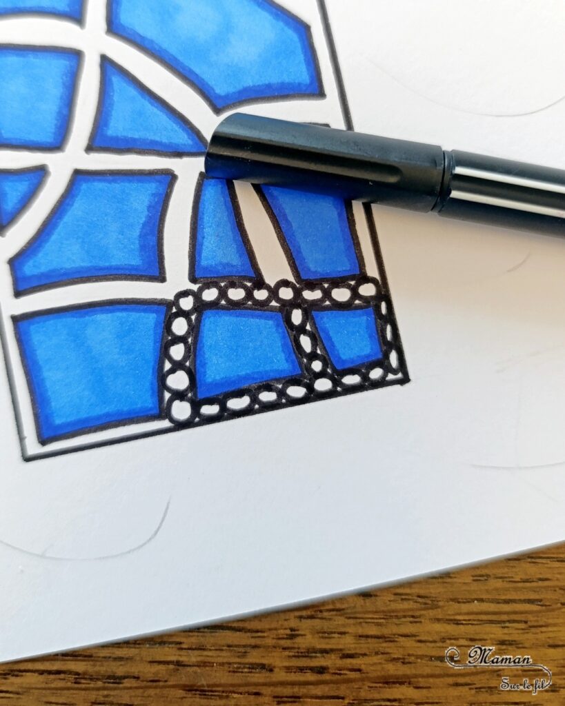 Dessiner un crayon de couleur façon Art Thérapie pour la rentrée scolaire : activité créative, dessin et manuelle enfants et adultes - Dessin, graphismes, zentangle, art thérapie, zen art facile - Coloriage - Contraste couleur et noir - Relaxation, gestion du stress, détente - Bricolage DIY facile et rapide - Thème école, rentrée scolaire, matériel, crayons de couleur - Décoration DIY pour le bureau - Bricolage et décoration sympa et facile - Arts visuels maternelle et élémentaire - Cycles 1 et 2 - Créativité - tutoriel photos - mslf