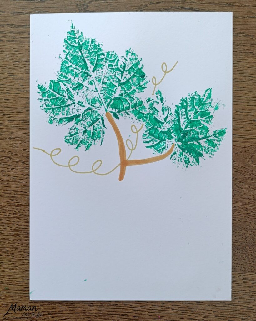 Peindre une grappe de raisin avec des empreintes de feuilles et des pompons : activité créative, peinture et manuelle enfants - Land art, art nature avec empreintes de feuilles de vigne - Dessin - Grains de raisin peints avec un pompon et une pince à linge - Dessin des reflets des grains et graphismes - Bricolage DIY facile et rapide - Thème automne, raisins, fruits et légumes, potager - Décoration DIY - Bricolage et décoration sympa et facile - Arts visuels maternelle et élémentaire - Cycles 1 et 2 - Créativité - tutoriel photos et vidéo - mslf