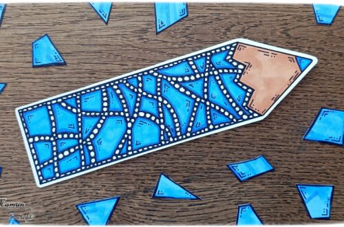 Dessiner un crayon de couleur façon Art Thérapie pour la rentrée scolaire : activité créative, dessin et manuelle enfants et adultes - Dessin, graphismes, zentangle, art thérapie, zen art facile - Coloriage - Contraste couleur et noir - Relaxation, gestion du stress, détente - Bricolage DIY facile et rapide - Thème école, rentrée scolaire, matériel, crayons de couleur - Décoration DIY pour le bureau - Bricolage et décoration sympa et facile - Arts visuels maternelle et élémentaire - Cycles 1 et 2 - Créativité - tutoriel photos - mslf