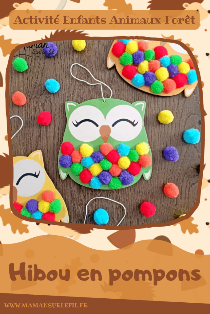 Kit Hiboux et pompons : activité créative et manuelle enfants - Le kit créatif vient de chez 10 Doigts - Il est tout compris et comprend le nécessaire pour créer 6 hiboux multicolores à suspendre - Motricité fine pour insérer les pompons - Bricolage et décoration DIY - Bricolage Fait maison, décoration - Kit tout compris - Thème Automne, animaux de la forêt, des bois, hiboux et chouettes, oiseaux - Bricolage sympa et facile - Arts visuels Maternelle et cycle 2 - Maternelle et élémentaire - Créativité - Cycle 1 ou 2 - tutoriel photos - mslf