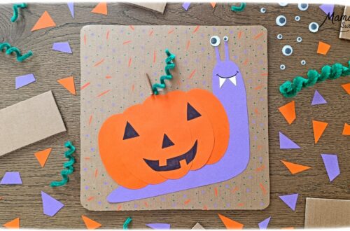 Créer un escargot Vampire et sa citrouille d'Halloween sur le dos : activité créative et manuelle enfants - Découpage, collage de papier - Yeux mobiles, Fil Chenille et branches - Personnage d'Halloween mignons - Citrouille et animaux de la forêt - Jeu DIY - Bricolage et décoration DIY et facile - Bricolage Fait maison, décoration - Thème Halloween, déguisement, automne, insectes et autres petites bêtes, animaux de la forêt - Bricolage sympa et facile - Arts visuels Maternelle et cycle 2 - Maternelle et élémentaire - Créativité - Cycle 1 ou 2 - tutoriel photos - mslf