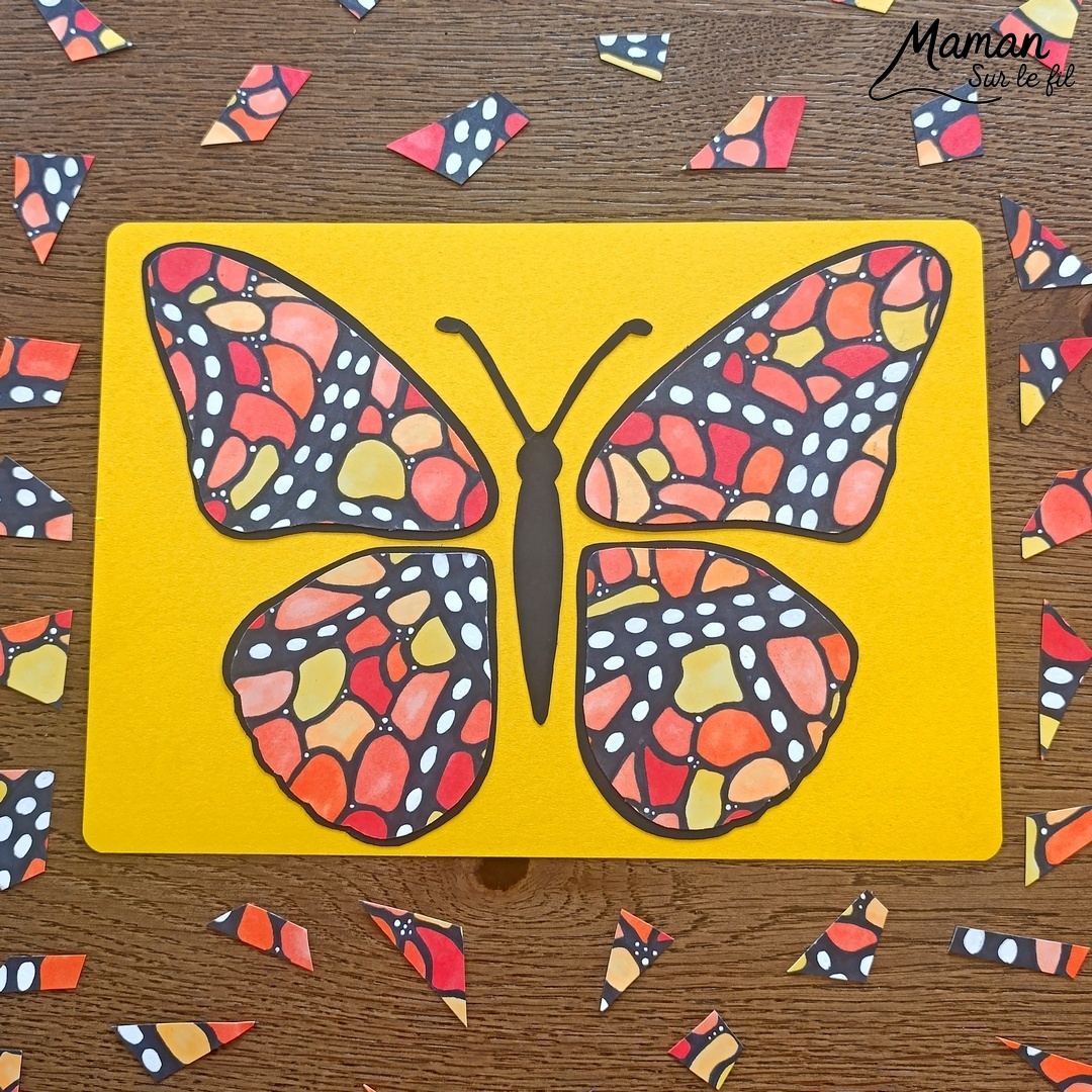 Dessiner un papillon Belle-Dame façon art thérapie : activité créative, dessin et manuelle enfants - Dessins et graphismes façon Zen art - Détente, relaxation, gestion du stress, coloriage - Découpage, collage, contraste - Bricolage facile - Thème insectes et autres petites bêtes, nature, printemps - Bricolage et décoration sympa et facile - Arts visuels maternelle et élémentaire - Cycles 2 et 3 - Créativité - tutoriel photos - mslf