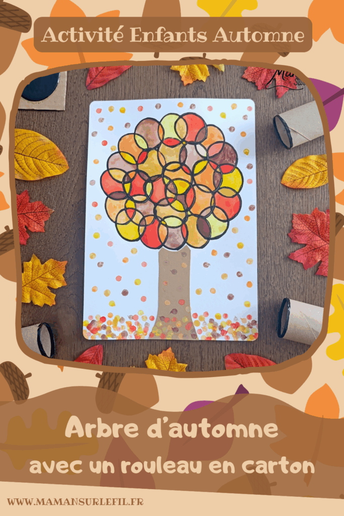 Peindre un arbre d'automne avec un rouleau de papier toilette : activité créative, peinture et manuelle enfants - Empreintes de rouleau de PQ en carton pour les cercles noirs - Coloriage avec une palette de peinture pour enfants, type aquarelle - Couleurs automnales - Peinture aux cotons-tiges pour les feuilles mortes - Cercles, géométrie, découpage, collage - Bricolage DIY facile et rapide - Thème automne, arbres, forêt, bois - Décoration DIY - Bricolage et décoration sympa et facile - Arts visuels maternelle et élémentaire - Cycles 1 et 2 - Créativité - tutoriel photos et vidéo - mslf