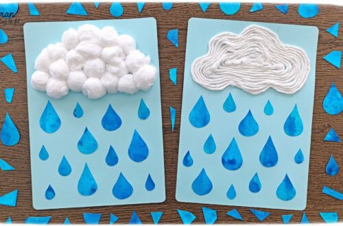 Créer un nuage moelleux en deux façons et sa pluie à l'encre : activité créative, peinture et manuelle enfants - Nuages en collage de laine ou de boules de coton - Pluie à l'encre bleue et peinture en spray - Découpage collage des gouttes de pluie - Bricolage et décoration DIY et facile - Bricolage Fait maison, décoration - Thème Météo, Pluie, Nuage, Ciel, Automne - Bricolage sympa et facile - Arts visuels Maternelle et cycle 2 - Maternelle et élémentaire - Créativité - Cycle 1 ou 2 - tutoriel photos - mslf