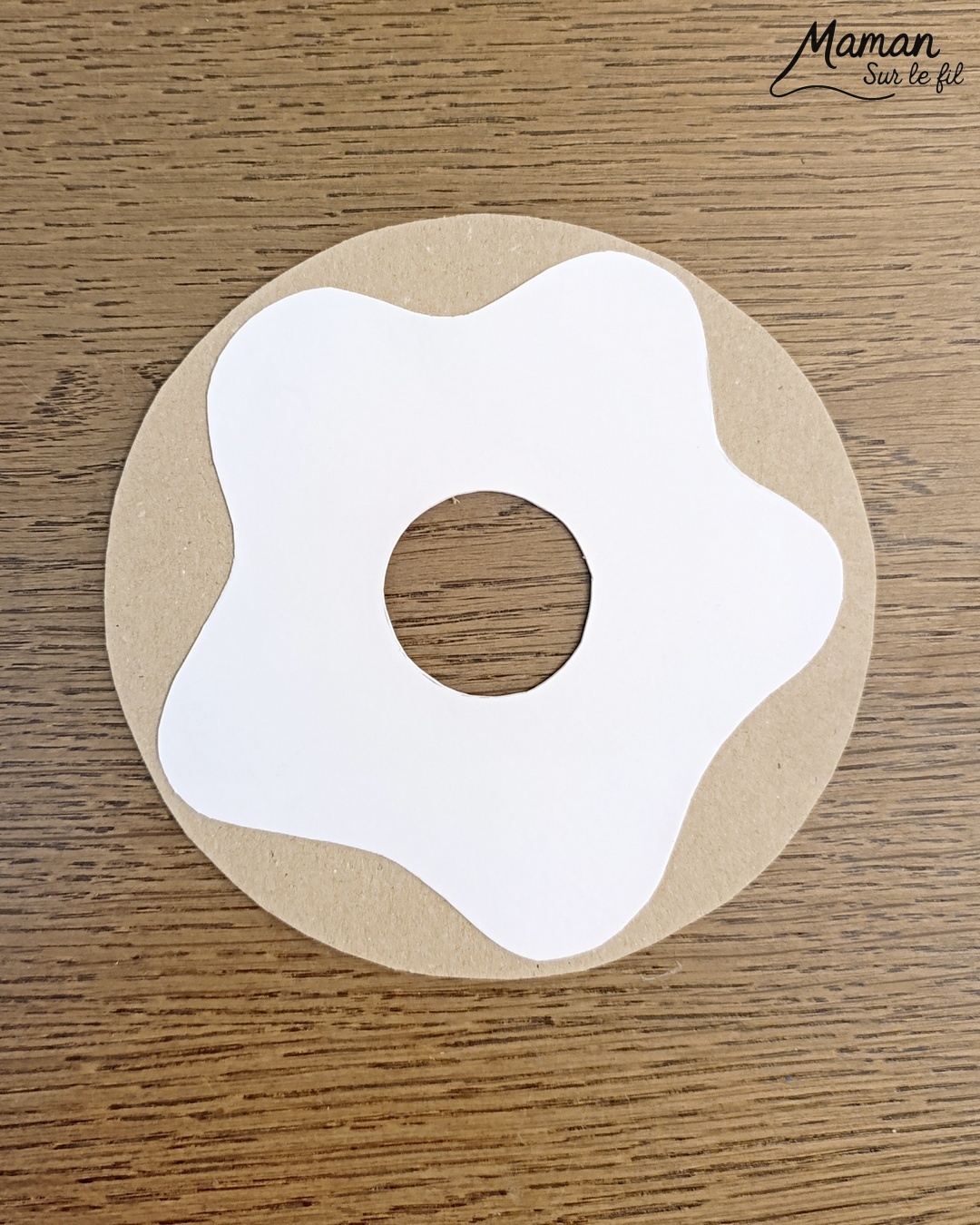 Fabriquer des donuts gourmands d'hiver en carton et papier : activité créative, récup' et manuelle enfants - Version bonhomme de neige et sucre d'orge - Découpage et collage de papier - Recyclage, surcyclage de carton fin - Géométrie, utilisation du compas, cercles - Dessin, coloriage - Bricolage et décoration DIY et facile - Bricolage Fait maison, décoration - Thème hiver, froid, neige, gourmandises, bonbons, Noël - Bricolage sympa et facile - Arts visuels Maternelle et cycle 2 - Maternelle et élémentaire - Créativité - Cycle 1 ou 2 - tutoriel photos - mslf