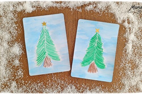 Peindre un sapin avec de la colle chaude : activité créative, peinture et manuelle enfants - Technique du pistolet à colle pour créer du volume - Mise en couleurs avec de la peinture type aquarelle - Bricolage DIY facile et rapide - Gommettes Etoile - Thème hiver, Noël, fêtes de fin d'année - Décoration DIY - Bricolage et décoration sympa et facile - Arts visuels maternelle et élémentaire - Cycles 1 et 2 - Créativité - tutoriel photos et vidéo - mslf