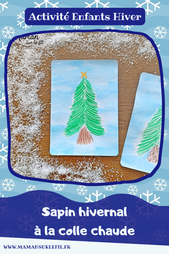 Peindre un sapin avec de la colle chaude : activité créative, peinture et manuelle enfants - Technique du pistolet à colle pour créer du volume - Mise en couleurs avec de la peinture type aquarelle - Bricolage DIY facile et rapide - Gommettes Etoile - Thème hiver, Noël, fêtes de fin d'année - Décoration DIY - Bricolage et décoration sympa et facile - Arts visuels maternelle et élémentaire - Cycles 1 et 2 - Créativité - tutoriel photos et vidéo - mslf