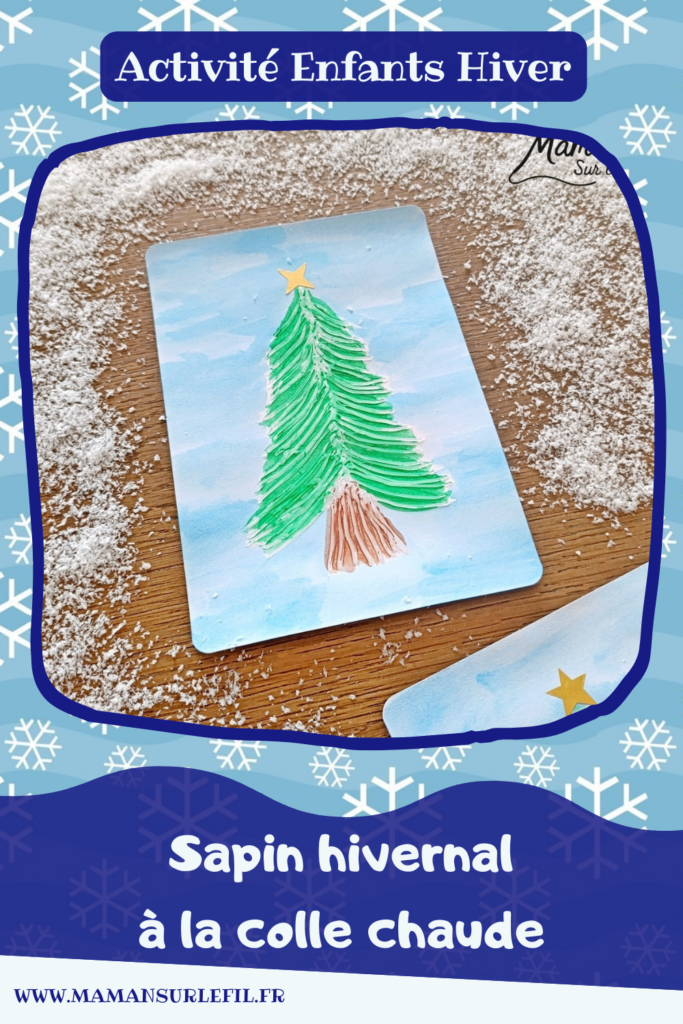 Peindre un sapin avec de la colle chaude : activité créative, peinture et manuelle enfants - Technique du pistolet à colle pour créer du volume - Mise en couleurs avec de la peinture type aquarelle - Bricolage DIY facile et rapide - Gommettes Etoile - Thème hiver, Noël, fêtes de fin d'année - Décoration DIY - Bricolage et décoration sympa et facile - Arts visuels maternelle et élémentaire - Cycles 1 et 2 - Créativité - tutoriel photos et vidéo - mslf