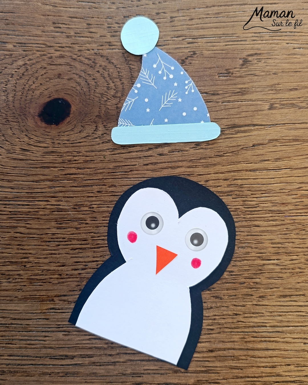 Fabriquer un manchot qui se cache à volonté dans une moufle : activité créative et manuelle enfants - Bricolage rigolo à manipuler comme une marionnette - Découpage et collage de papier - Scotch pour fixer le pic à brochettes ou bâtonnet de bois - Le pingouin peut se cacher et apparaitre à volonté dans la moufle - Bricolage et décoration DIY et facile - Bricolage Fait maison, décoration - Thème hiver, froid, neige, animaux du froid, de la banquise, des pôles, vêtements - Bricolage sympa et facile - Arts visuels Maternelle et cycle 2 - Maternelle et élémentaire - Créativité - Cycle 1 ou 2 - tutoriel photos et vidéo - mslf