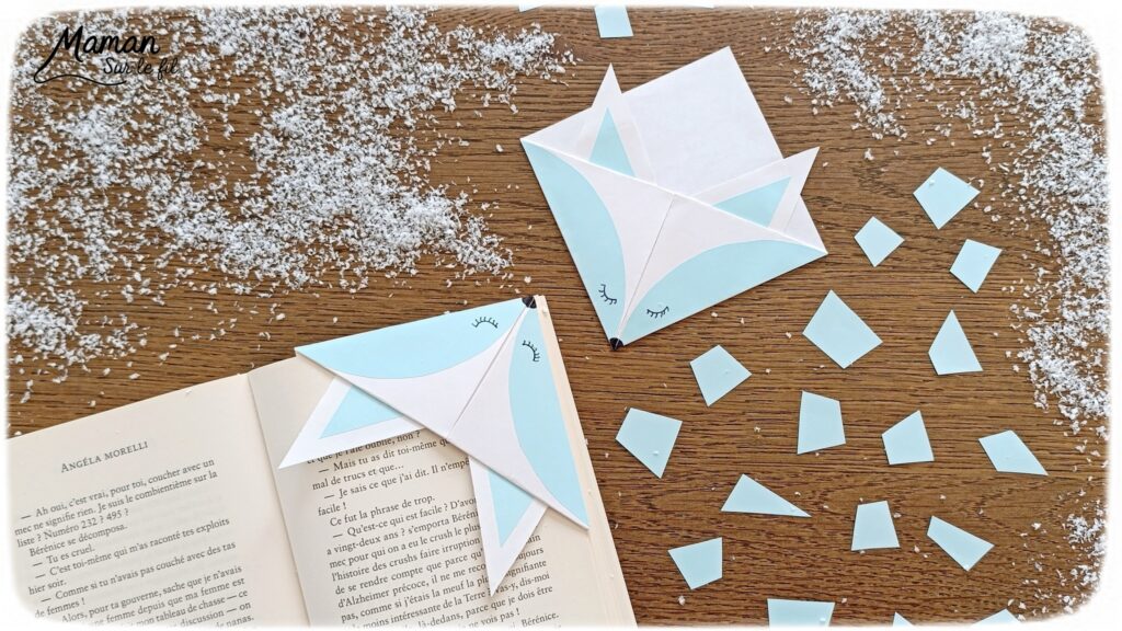 Fabriquer un marque-page Renard polaire DIY en papier : activité créative et manuelle enfants - Pliage de papier et origami - Customisation en renard polaire ou arctique - Découpage, collage et dessin - Cadeau à offrir Fait maison- Bricolage facile et rigolo - Thème animaux du froid, de la banquise, neige, pôles, hiver - Bricolage et décoration sympa et facile - Arts visuels maternelle et élémentaire - Cycles 1 et 2 - Créativité - tutoriel photos - mslf