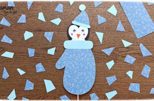 Fabriquer un manchot qui se cache à volonté dans une moufle : activité créative et manuelle enfants - Bricolage rigolo à manipuler comme une marionnette - Découpage et collage de papier - Scotch pour fixer le pic à brochettes ou bâtonnet de bois - Le pingouin peut se cacher et apparaitre à volonté dans la moufle - Bricolage et décoration DIY et facile - Bricolage Fait maison, décoration - Thème hiver, froid, neige, animaux du froid, de la banquise, des pôles, vêtements - Bricolage sympa et facile - Arts visuels Maternelle et cycle 2 - Maternelle et élémentaire - Créativité - Cycle 1 ou 2 - tutoriel photos et vidéo - mslf