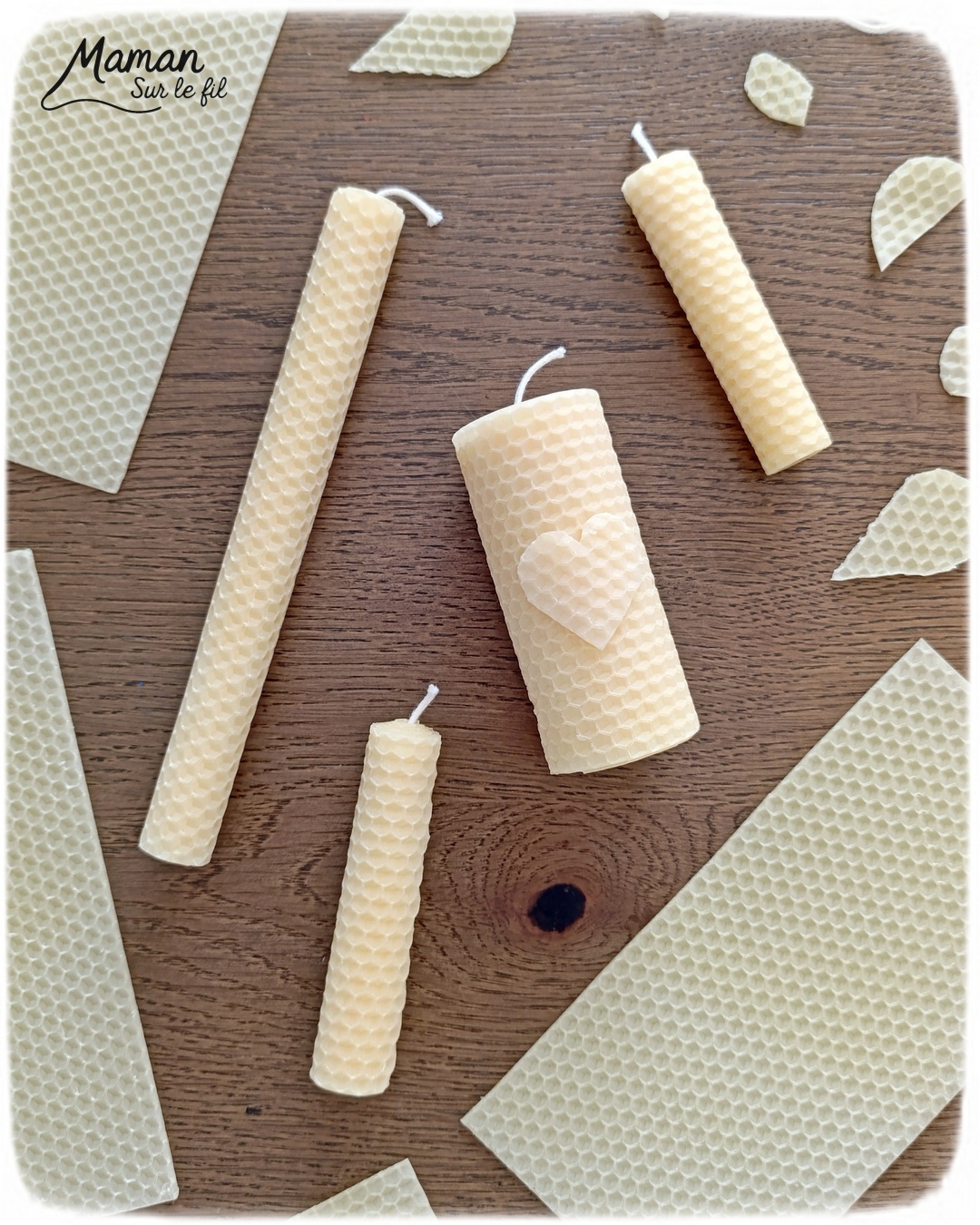 Fabriquer des bougies DIY en cire d'abeilles : activité créative et manuelle enfants - Décoration faite maison grâce à un kit créatif tout compris - A faire toute l'année, thèmes variés abordés : hiver, automne pour le côté cocooning, printemps pour un thème sur les abeilles et les insectes - Sensoriel avec une bonne odeur, motricité fine - Bricolage joli et décoration DIY et facile - Bricolage Fait maison, décoration - Thème Noël, fêtes de fin d'année, décorations pour la maison, insectes et petites bêtes - Bricolage sympa et facile - Arts visuels Maternelle et cycle 2 - Maternelle et élémentaire - Créativité - Cycle 1 ou 2 - tutoriel photos - mslf