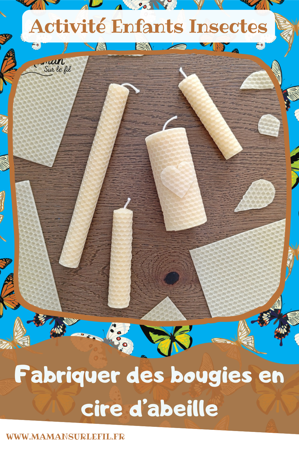 Fabriquer des bougies DIY en cire d'abeilles : activité créative et manuelle enfants - Décoration faite maison grâce à un kit créatif tout compris - A faire toute l'année, thèmes variés abordés : hiver, automne pour le côté cocooning, printemps pour un thème sur les abeilles et les insectes - Sensoriel avec une bonne odeur, motricité fine - Bricolage joli et décoration DIY et facile - Bricolage Fait maison, décoration - Thème Noël, fêtes de fin d'année, décorations pour la maison, insectes et petites bêtes - Bricolage sympa et facile - Arts visuels Maternelle et cycle 2 - Maternelle et élémentaire - Créativité - Cycle 1 ou 2 - tutoriel photos - mslf