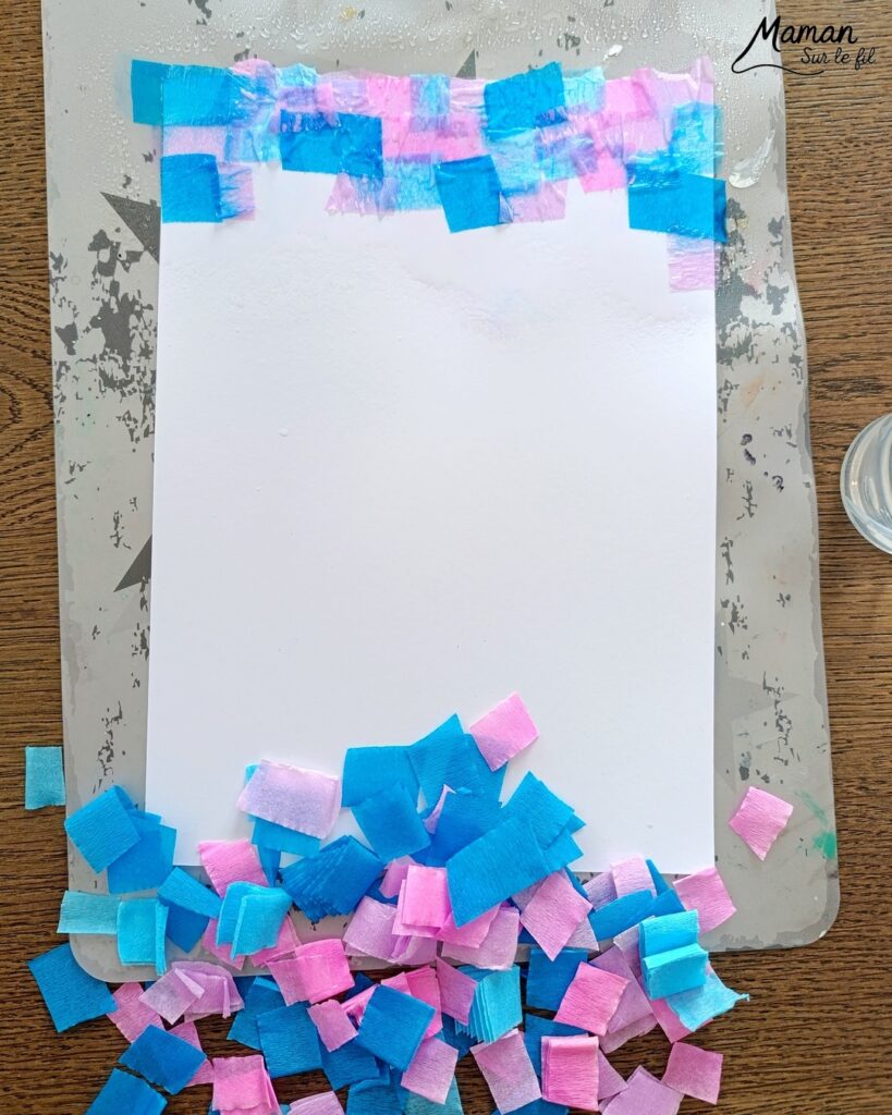 Créer un morse en origami sur fond au papier crépon : activité créative, récup' et manuelle enfants - Fond réalisé avec technique de peinture ludique : papier crépon découpé et eau - Recyclage, surcyclage de carton pour le morse en tangram - Géométrie, reproduction de modèles, dessin - Découpage, collage - - Bricolage facile et rigolo - Thème animaux du froid, de la banquise, neige, pôles, hiver - Bricolage et décoration sympa et facile - Arts visuels maternelle et élémentaire - Cycles 1 et 2 - Créativité - tutoriel photos - mslf