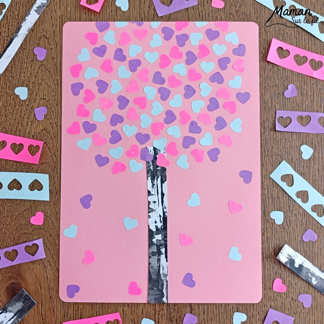 Créer un bouleau d'amour et présentation du nouveau magazine Revue Salamandre : activité créative, collage, peinture et manuelle et lecture enfants - Peindre le tronc du bouleau avec une bande de carton - Arbre d'amour avec coeurs perforés et collés - Perforatrice et collage - Bricolage simple avec papier plein d'amour - Magazine Revue Salamandre parfait pour les ados et adultes amoureux de la nature et des animaux - 13 ans et plus - Collège, Lycée - 3 version pour tout âge - Complet et qualitatif - Reportages, belles photos, BD, jeux, activités manuelles... - Bricolage et décoration DIY et facile - Bricolage Fait maison, décoration - Thème Saint Valentin, amour, amitié, forêt, arbres, nature - Bricolage sympa et facile - Arts visuels Maternelle et cycle 2 - Maternelle et élémentaire - Créativité et lecture jeunesse - Cycle 1 ou 2 - tutoriel photos - mslf