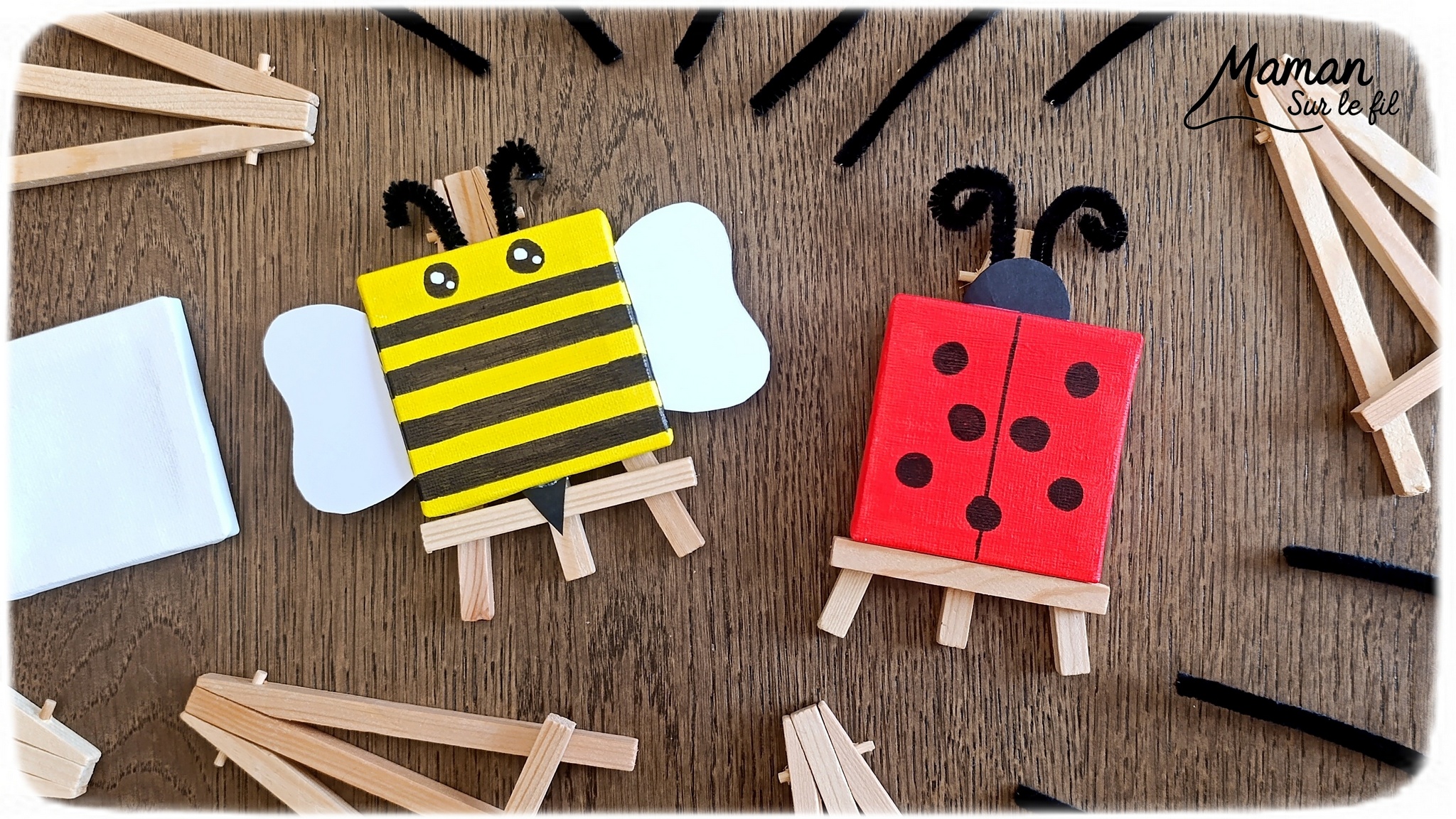 Lot de 200 mini fleurs abeilles en résine avec coccinelles en bois pour loisirs créatifs, scrapbooking, fête, décoration d'intérieur