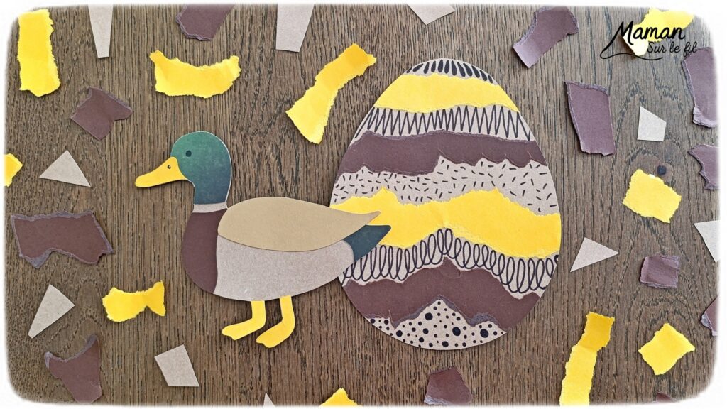 Fabriquer un canard de Pâques en carton et papier déchiré et présentation des nouveaux hors-séries Salamandre : activité créative, collage et manuelle et lecture enfants - Le canard colvert est fabriqué avec du carton et du papier - Découpage, collage - L'oeuf de Pâques est fait avec du carton et des bandes de papier déchiré - Graphismes et dessin - Avis sur les magazines Hors-série Petite Salamandre et Salamandre Junior, parfaits pour 4 à 12 ans, amoureux de la nature et des animaux - Maternelle, Primaire et collège - 3 versions pour tout âge - Complet et qualitatif - Reportages, belles photos, BD, jeux, activités manuelles... - Bricolage et décoration DIY et facile - Bricolage Fait maison, décoration - Thème Animaux de la ferme, animaux et nature en ville, oiseaux, canards, Pâques - Bricolage sympa et facile - Arts visuels Maternelle et cycle 2 - Maternelle et élémentaire - Créativité et lecture jeunesse - Cycle 1 ou 2 - tutoriel photos - mslf