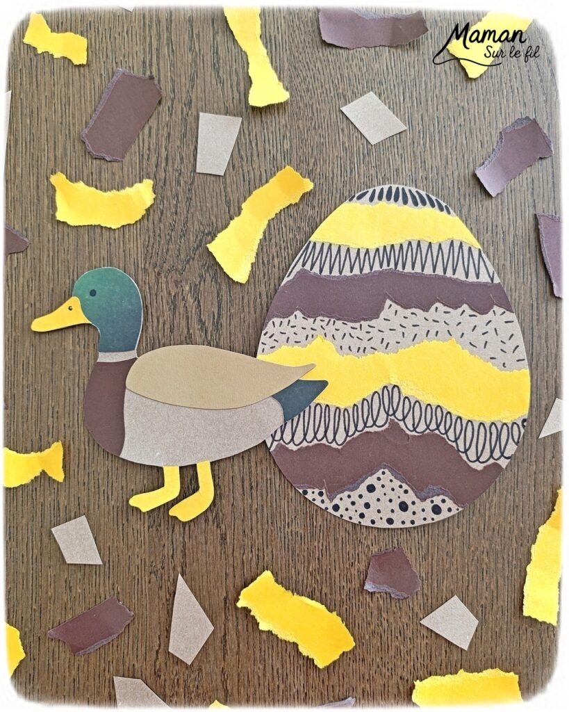 Fabriquer un canard de Pâques en carton et papier déchiré et présentation des nouveaux hors-séries Salamandre : activité créative, collage et manuelle et lecture enfants - Le canard colvert est fabriqué avec du carton et du papier - Découpage, collage - L'oeuf de Pâques est fait avec du carton et des bandes de papier déchiré - Graphismes et dessin - Avis sur les magazines Hors-série Petite Salamandre et Salamandre Junior, parfaits pour 4 à 12 ans, amoureux de la nature et des animaux - Maternelle, Primaire et collège - 3 versions pour tout âge - Complet et qualitatif - Reportages, belles photos, BD, jeux, activités manuelles... - Bricolage et décoration DIY et facile - Bricolage Fait maison, décoration - Thème Animaux de la ferme, animaux et nature en ville, oiseaux, canards, Pâques - Bricolage sympa et facile - Arts visuels Maternelle et cycle 2 - Maternelle et élémentaire - Créativité et lecture jeunesse - Cycle 1 ou 2 - tutoriel photos - mslf