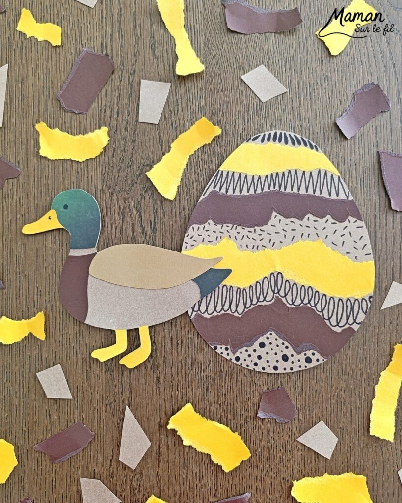 Fabriquer un canard de Pâques en carton et papier déchiré et présentation des nouveaux hors-séries Salamandre : activité créative, collage et manuelle et lecture enfants - Le canard colvert est fabriqué avec du carton et du papier - Découpage, collage - L'oeuf de Pâques est fait avec du carton et des bandes de papier déchiré - Graphismes et dessin - Avis sur les magazines Hors-série Petite Salamandre et Salamandre Junior, parfaits pour 4 à 12 ans, amoureux de la nature et des animaux - Maternelle, Primaire et collège - 3 versions pour tout âge - Complet et qualitatif - Reportages, belles photos, BD, jeux, activités manuelles... - Bricolage et décoration DIY et facile - Bricolage Fait maison, décoration - Thème Animaux de la ferme, animaux et nature en ville, oiseaux, canards, Pâques - Bricolage sympa et facile - Arts visuels Maternelle et cycle 2 - Maternelle et élémentaire - Créativité et lecture jeunesse - Cycle 1 ou 2 - tutoriel photos - mslf