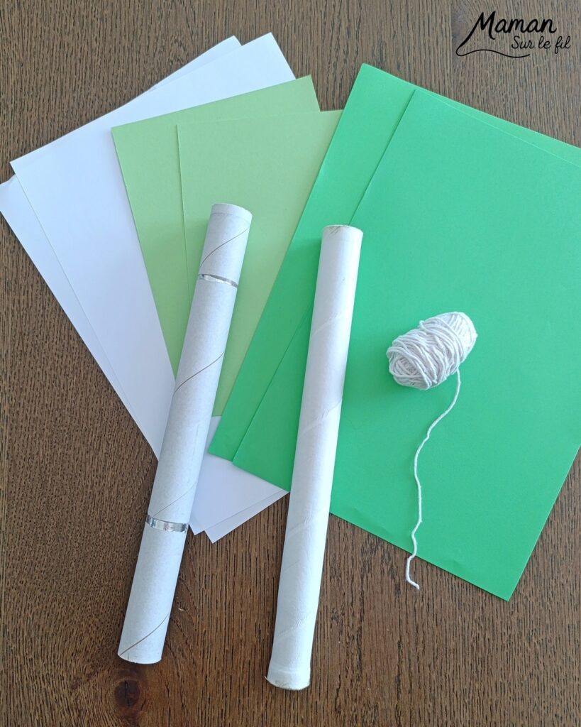 Fabriquer des poireaux en papier : activité créative, récup' et manuelle enfants - Recyclage, surcyclage de rouleaux en carton - Découpage, collage de papier - Bout des poireaux avec des morceaux de laine - Décoration DIY Fait maison - Bricolage facile et rapide - Thème fruits et légumes, potager, jardinage, nature, printemps, hiver - Bricolage et décoration sympa et facile - Arts visuels maternelle et élémentaire - Cycles 1 et 2 - Créativité - tutoriel photos - mslf