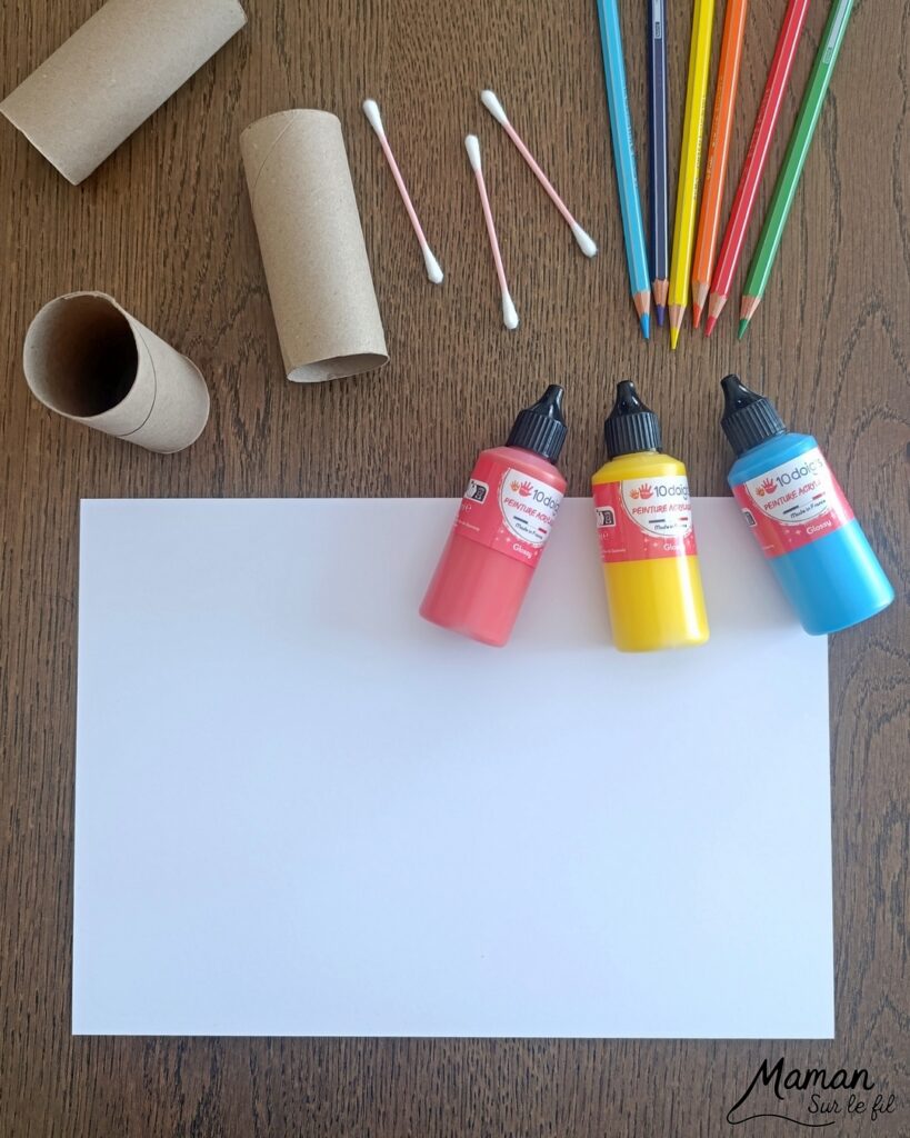 Peindre une petite chenille autour du mélange de couleurs : activité créative, peinture et manuelle enfants - Travail autour des couleurs primaires et secondaires et du mélange de couleurs primaires - Technique de peinture aux cotons-tiges et aux rouleaux de PQ en carton (papier toilette) - Ronds et cercles - Coloriage aux crayons de couleur - Bricolage sympa et facile - Thème insectes et autres petites bêtes, nature, printemps - Bricolage et décoration sympa et facile - Arts visuels maternelle et élémentaire - Cycles 1 et 2 - Créativité - tutoriel photos - mslf