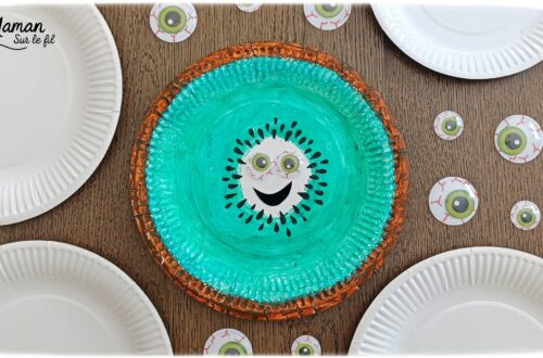 Créer un kiwi rigolo avec une assiette en carton : activité créative, peinture et manuelle enfants - Peindre le tour en marron avec de la gouache en stick, puis, le centre en vert - Dessin des pépins - Yeux mobiles flippants et bouche en papier - Décoration DIY Fait maison - Bricolage facile et rapide - Thème fruits et légumes, potager, jardinage, nature, printemps - Bricolage et décoration sympa et facile - Arts visuels maternelle et élémentaire - Cycles 1 et 2 - Créativité - tutoriel photos - mslf