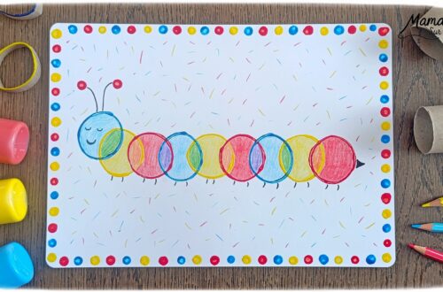 Peindre une petite chenille autour du mélange de couleurs : activité créative, peinture et manuelle enfants - Travail autour des couleurs primaires et secondaires et du mélange de couleurs primaires - Technique de peinture aux cotons-tiges et aux rouleaux de PQ en carton (papier toilette) - Ronds et cercles - Coloriage aux crayons de couleur - Bricolage sympa et facile - Thème insectes et autres petites bêtes, nature, printemps - Bricolage et décoration sympa et facile - Arts visuels maternelle et élémentaire - Cycles 1 et 2 - Créativité - tutoriel photos - mslf