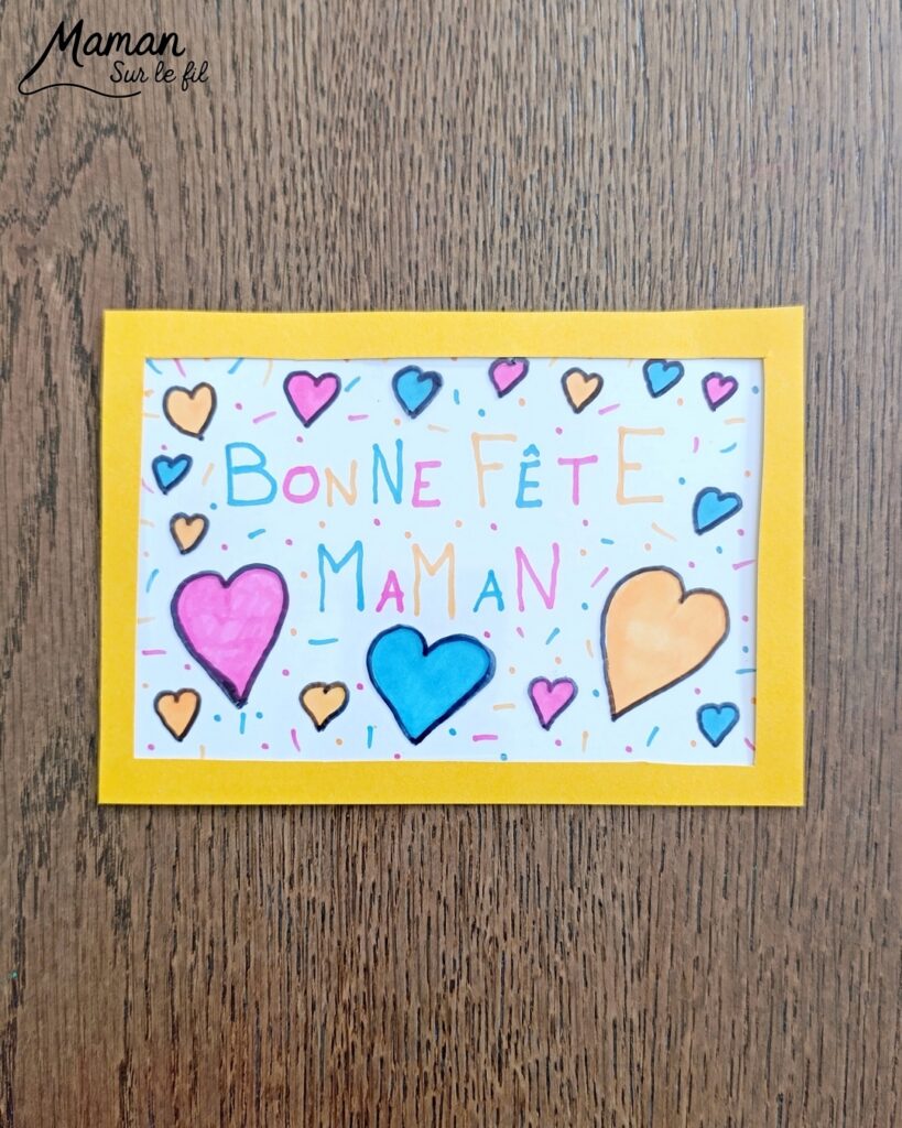 Créer une carte magique pour la fête des mères : activité créative, dessin et manuelle enfants - Carte surprise avec message et couleurs qui apparaissent quand on tire sur une feuille - Cadeau DIY Fait maison à offrir pour la fête des mères, grands-mères, pères, grands-pères - Magie et technique ludique - Carte colorée, joyeuse pour la fête des mères ou des pères - Cadeau DIY - Décoration DIY Fait maison - Arts visuels et Bricolage facile - Thème amour, amitié, Saint Valentin, fête des grands-mères, mères, grands-pères, pères - Bricolage et décoration sympa et facile - Arts visuels maternelle et élémentaire - Cycles 1 et 2 - Créativité - tutoriel photos et vidéo - mslf