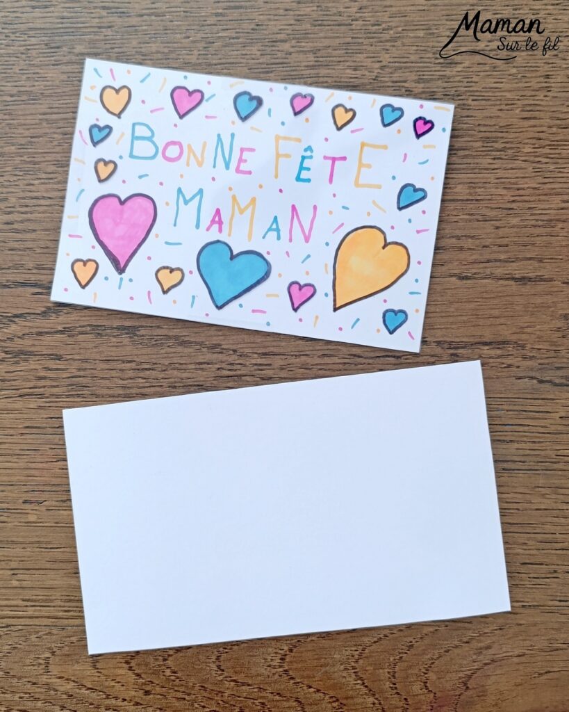 Créer une carte magique pour la fête des mères : activité créative, dessin et manuelle enfants - Carte surprise avec message et couleurs qui apparaissent quand on tire sur une feuille - Cadeau DIY Fait maison à offrir pour la fête des mères, grands-mères, pères, grands-pères - Magie et technique ludique - Carte colorée, joyeuse pour la fête des mères ou des pères - Cadeau DIY - Décoration DIY Fait maison - Arts visuels et Bricolage facile - Thème amour, amitié, Saint Valentin, fête des grands-mères, mères, grands-pères, pères - Bricolage et décoration sympa et facile - Arts visuels maternelle et élémentaire - Cycles 1 et 2 - Créativité - tutoriel photos et vidéo - mslf