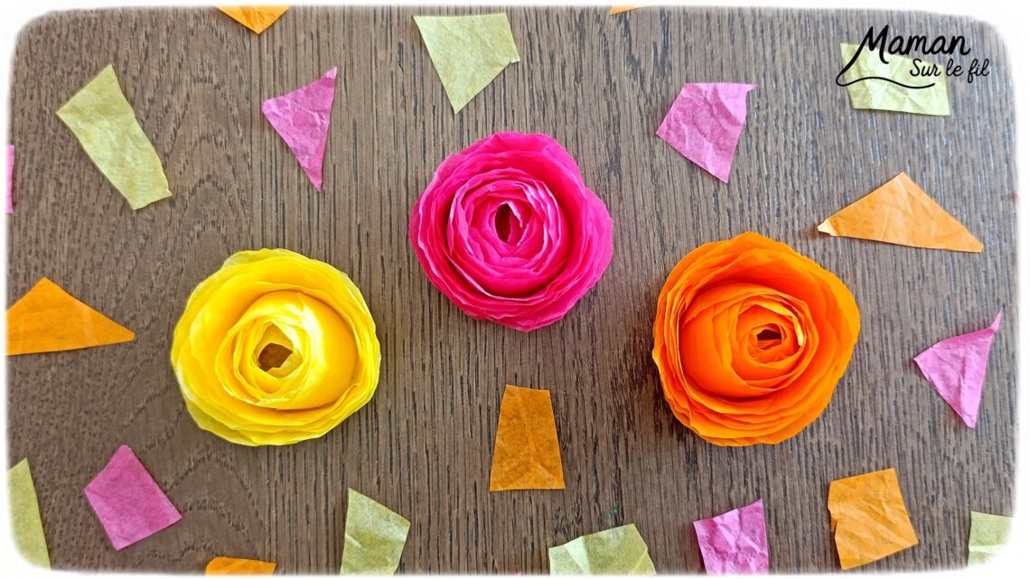 Fabriquer des roses à offrir pour la fête des mères avec des cercles de papier de soie : activité créative, récup' et manuelle enfants - Recyclage, surcyclage de papiers de soie pour la fleur et de rouleaux de papier toilette PQ en carton pour le support - Géométrie et cercles - Découpage et collage Cadeau DIY - Décoration DIY Fait maison - Arts visuels et Bricolage facile - Thème fleurs, nature, printemps, jardin, fête des grands-mères, mères, grands-pères, pères, amour, saint-valentin - Bricolage et décoration sympa et facile - Arts visuels maternelle et élémentaire - Cycles 1 et 2 - Créativité - tutoriel photos et vidéo - mslf