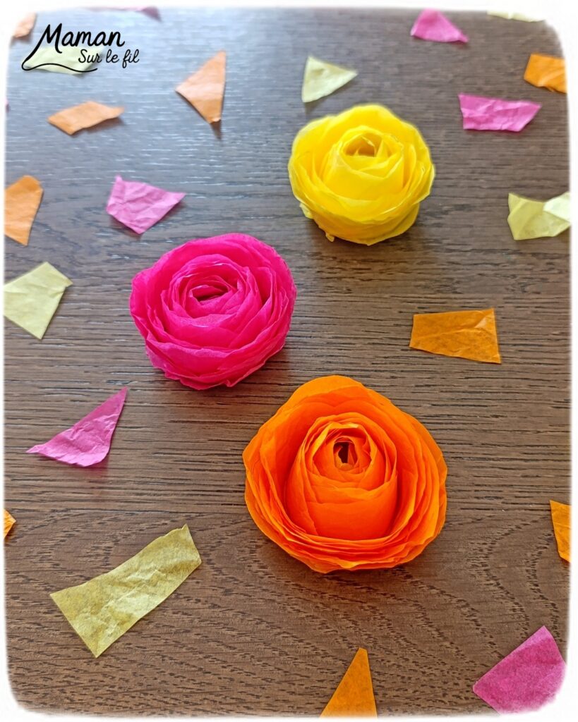 Fabriquer des roses à offrir pour la fête des mères avec des cercles de papier de soie : activité créative, récup' et manuelle enfants - Recyclage, surcyclage de papiers de soie pour la fleur et de rouleaux de papier toilette PQ en carton pour le support - Géométrie et cercles - Découpage et collage Cadeau DIY - Décoration DIY Fait maison - Arts visuels et Bricolage facile - Thème fleurs, nature, printemps, jardin, fête des grands-mères, mères, grands-pères, pères, amour, saint-valentin - Bricolage et décoration sympa et facile - Arts visuels maternelle et élémentaire - Cycles 1 et 2 - Créativité - tutoriel photos et vidéo - mslf