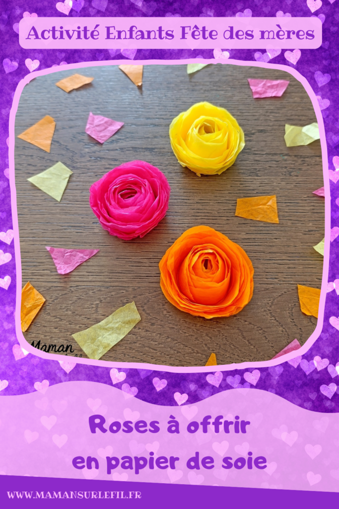 Fabriquer des roses à offrir pour la fête des mères avec des cercles de papier de soie : activité créative, récup' et manuelle enfants - Recyclage, surcyclage de papiers de soie pour la fleur et de rouleaux de papier toilette PQ en carton pour le support - Géométrie et cercles - Découpage et collage Cadeau DIY - Décoration DIY Fait maison - Arts visuels et Bricolage facile - Thème fleurs, nature, printemps, jardin, fête des grands-mères, mères, grands-pères, pères, amour, saint-valentin - Bricolage et décoration sympa et facile - Arts visuels maternelle et élémentaire - Cycles 1 et 2 - Créativité - tutoriel photos et vidéo - mslf
