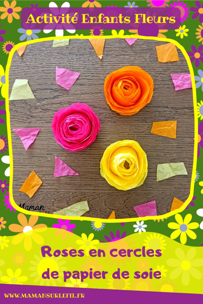 Fabriquer des roses à offrir pour la fête des mères avec des cercles de papier de soie : activité créative, récup' et manuelle enfants - Recyclage, surcyclage de papiers de soie pour la fleur et de rouleaux de papier toilette PQ en carton pour le support - Géométrie et cercles - Découpage et collage Cadeau DIY - Décoration DIY Fait maison - Arts visuels et Bricolage facile - Thème fleurs, nature, printemps, jardin, fête des grands-mères, mères, grands-pères, pères, amour, saint-valentin - Bricolage et décoration sympa et facile - Arts visuels maternelle et élémentaire - Cycles 1 et 2 - Créativité - tutoriel photos et vidéo - mslf