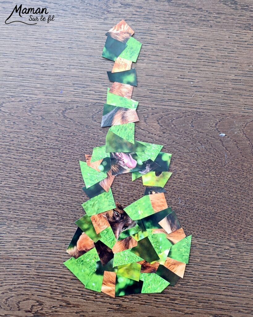 Créer des guitares en mosaïque de vieux calendriers : activité créative, récup' et manuelle enfants - Recyclage, surcyclage d'anciens calendriers, magazines ou prospectus publicitaires... - Découpage, collage pour effet mosaïque - Photos de chiens - Décoration DIY Fait maison - Arts visuels et Bricolage facile - Thème fête de la musique, instruments de musique, été - Bricolage et décoration sympa et facile - Arts visuels maternelle et élémentaire - Cycles 1 et 2 - Créativité - tutoriel photos - mslf