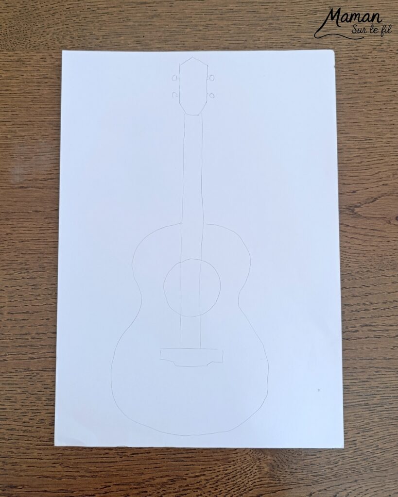 Créer des guitares en mosaïque de vieux calendriers : activité créative, récup' et manuelle enfants - Recyclage, surcyclage d'anciens calendriers, magazines ou prospectus publicitaires... - Découpage, collage pour effet mosaïque - Photos de chiens - Décoration DIY Fait maison - Arts visuels et Bricolage facile - Thème fête de la musique, instruments de musique, été - Bricolage et décoration sympa et facile - Arts visuels maternelle et élémentaire - Cycles 1 et 2 - Créativité - tutoriel photos - mslf