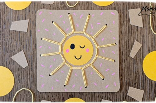 Créer un petit soleil mignon à broder : activité créative, récup' et manuelle enfants - Recyclage, surcyclage de carton - Trous, broderie avec fil ou laine - Dessin pour un visage mignon et kawai - Travail de la motricité fine et de la coordination Oeil-Main - Graphismes - Décoration DIY Fait maison - Arts visuels et Bricolage facile - Thème été, météo - Bricolage et décoration sympa et facile - Arts visuels maternelle et élémentaire - Cycles 1 et 2 - Créativité - tutoriel photos - mslf