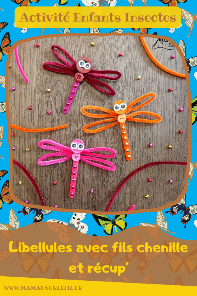 Fabriquer de jolies libellules avec fils chenille et récup' + présentation des nouveaux magazines Salamandre : activité créative, peinture et manuelle et lecture enfants - Les libellules sont fabriquées avec des fils chenille, des bâtonnets de glace en bois, des boutons, des gommettes Yeux et des mini grelots pour le côté musical - Recyclage, surcylage, sensoriel - Avis sur les nouveaux magazines Petite Salamandre sur les libellules, Salamandre Junior sur les moustiques, et Revue Salamandre sur les tiques - Magazines parfaits pour 4 à 99 ans, enfants et adultes, amoureux de la nature et des animaux - Maternelle, Primaire et collège - 3 versions pour tout âge - Complet et qualitatif - Reportages, belles photos, BD, jeux, activités manuelles... - Bricolage et décoration DIY et facile - Bricolage Fait maison, décoration - Thème Animaux et nature, insectes et petites bêtes, fête de la musique, printemps, été - Bricolage sympa et facile - Code promo pour un numéro gratuit - Arts visuels Maternelle et cycle 2 - Maternelle et élémentaire - Créativité et lecture jeunesse - Cycle 1 ou 2 - tutoriel photos - mslf