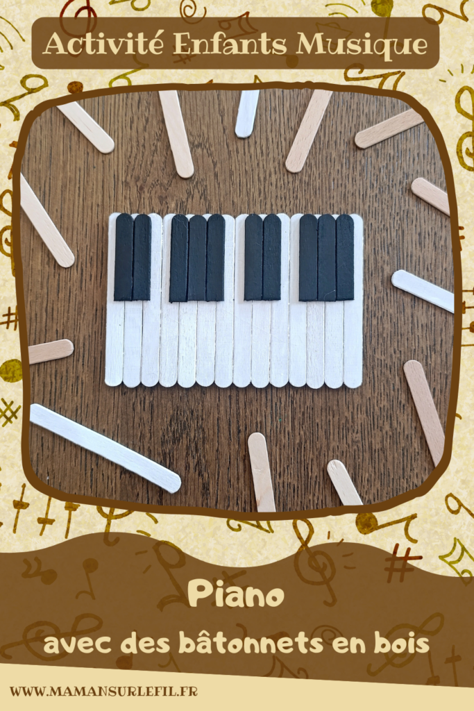 Fabriquer des instruments de musique avec des bâtonnets de glace en bois : activité créative, récup', peinture et manuelle enfants - Recyclage, surcyclage de bâtonnets de glace en bois - Gouache en stick aux couleurs de l'arc-en-ciel pour le xylophone - Pompons pour les baguettes - Noir et blanc pour le clavier de piano - Décoration DIY Fait maison - Arts visuels et Bricolage facile - Thème fête de la musique, instruments de musique, été - Bricolage et décoration sympa et facile - Arts visuels maternelle et élémentaire - Cycles 1 et 2 - Créativité - tutoriel photos - mslf