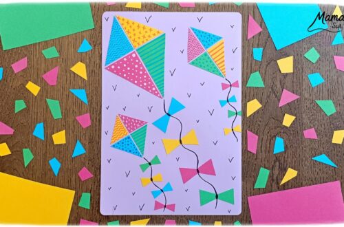 Créer des cerfs-volants tout en couleurs et graphismes : activité créative, papier et manuelle enfants - Découpage et collage de papier - Dessins et graphismes divers - Activité colorée et géométrique - Décoration DIY Fait maison - Arts visuels et Bricolage facile - Thème mer, océans, plage, été, vacances, loisirs - Bricolage et décoration sympa et facile - Arts visuels maternelle et élémentaire - Cycles 1 et 2 - Créativité - tutoriel photos - mslf