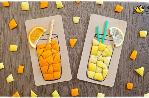 Créer des cocktails estivaux avec des citrons et des oranges : activité créative, nature, récup' et manuelle enfants - Recyclage, surcyclage de carton, de peaux de fruits, de citrons et d'oranges - Découpage, collage - Art Nature, Land art - Décoration DIY Fait maison - Arts visuels et Bricolage facile - Thème gourmandises, boissons, apéro, goûters, vacances, été - Bricolage et décoration sympa et facile - Arts visuels maternelle et élémentaire, adultes - Cycles 1 et 2 - Créativité - tutoriel photos - mslf