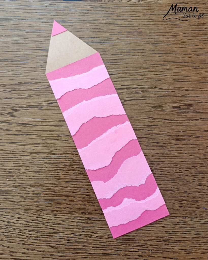Créer des crayons de couleur en papier déchiré et graphismes : activité créative et manuelle enfants - Découpage, déchirage, collage de papier - Graphismes et dessins - Bricolage, décoration DIY Fait maison - Arts visuels et Bricolage facile - Thème Rentrée scolaire, matériel scolaire, école - Bricolage et décoration sympa et facile - Arts visuels maternelle et élémentaire - Cycles 1 et 2 - Créativité - tutoriel photos - mslf