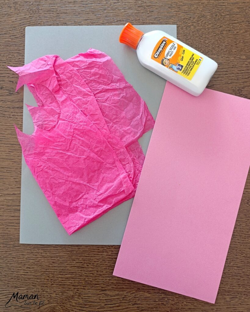 Créer un flamant rose avec des boules de papier de soie froissé : activité créative, récup' et manuelle enfants - Recyclage, surcyclage de papier de soie ou de papier crépon -Déchirage et froissage en boules - Découpage et Collage de papier -Motricité fine - Fond avec des cercles découpés à la perforatrice - Arts visuels et Bricolage facile - Thème animaux, oiseaux, été, vacances - Bricolage et décoration sympa et facile - Arts visuels maternelle et élémentaire - Cycles 1 et 2 - Créativité - tutoriel photos - mslf