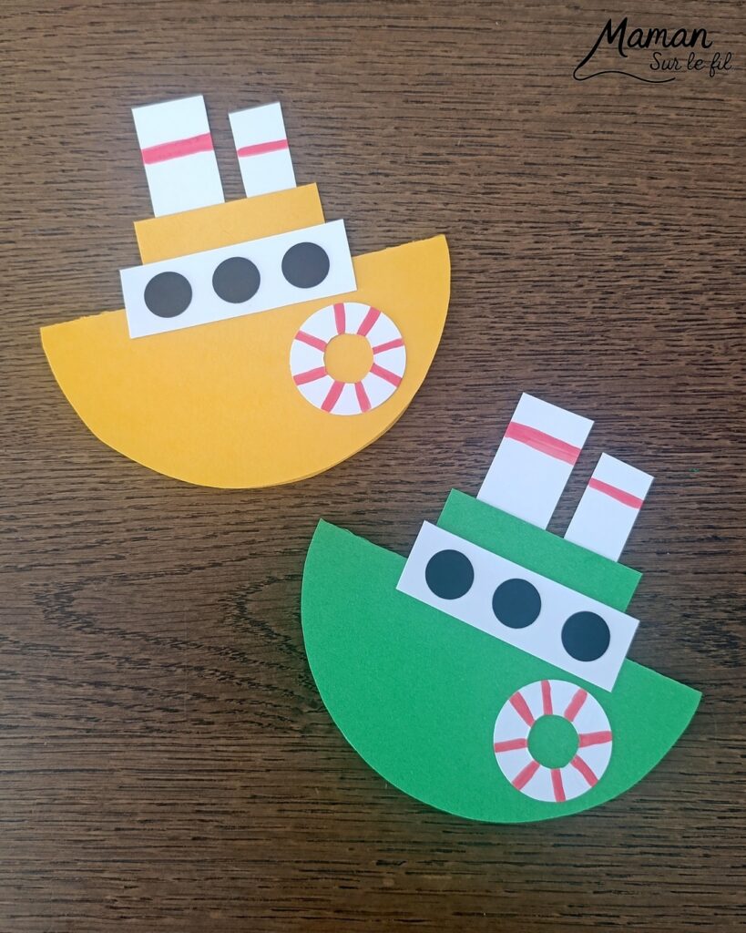 Fabriquer des bateaux en papier qui se balancent : activité créative et manuelle enfants - Découpage, collage de papier cartonnée - Perforatrice rond - Bricolage, dessins, graphismes - Culbuto, bateaux qui dansent - Jeu et Décoration DIY Fait maison - Arts visuels et Bricolage facile - Thème véhicules maritimes, bateaux, navires, océans, mer, été, vacances - Bricolage et décoration sympa et facile - Arts visuels maternelle et élémentaire - Cycles 1 et 2 - Créativité - tutoriel photos et vidéo - mslf